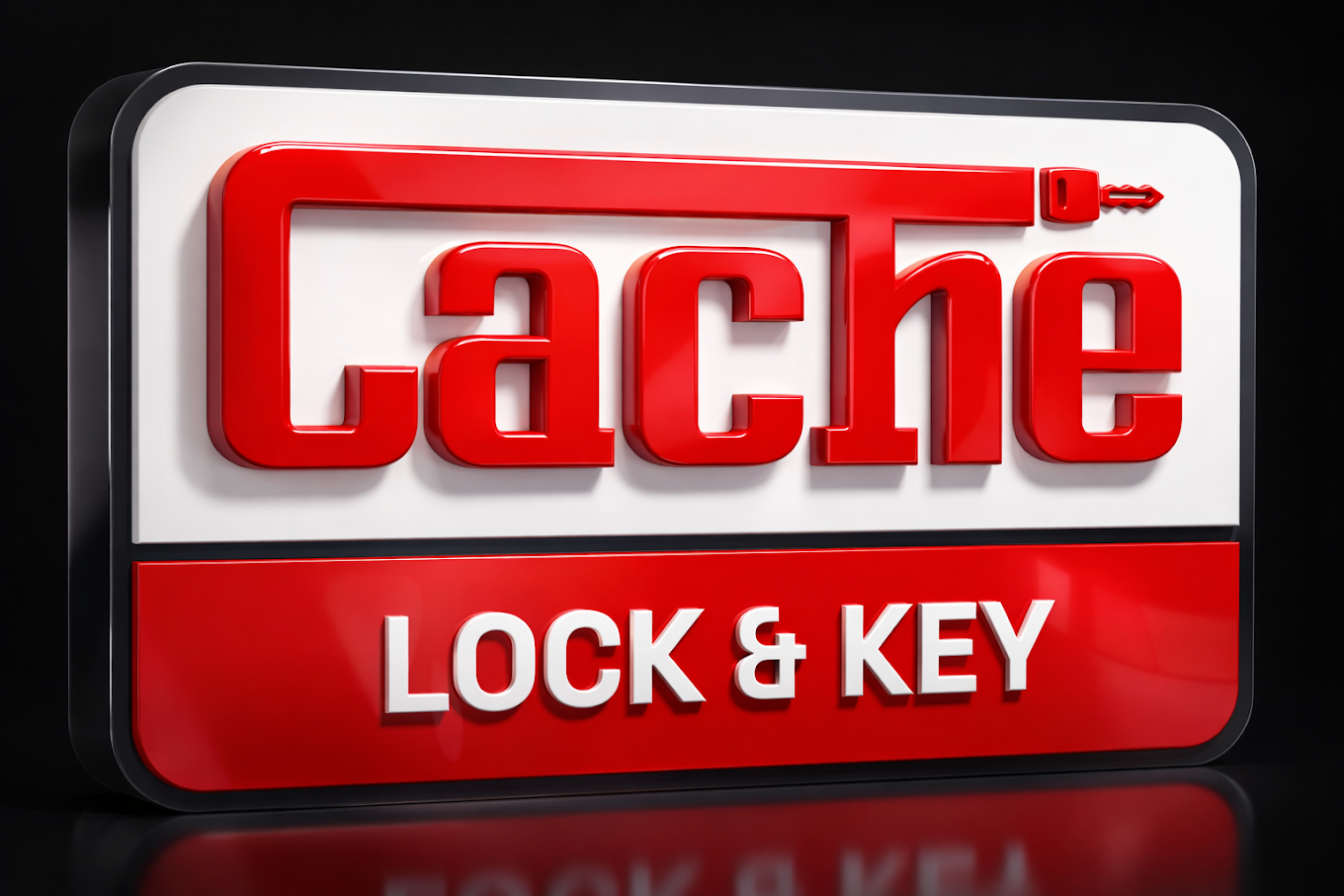 Cache Lock & Key Logo